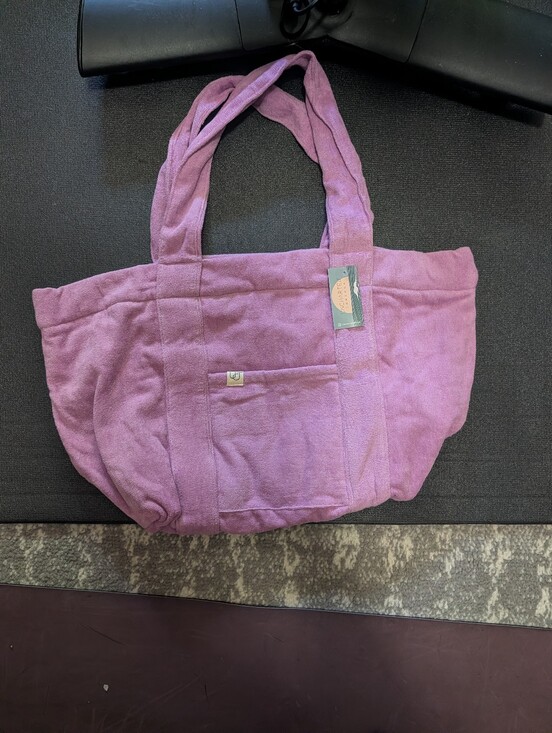 uncharted threads Handbags - Purple terry cloth bag